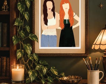 Praktische magische poster/print - minimalistische praktische magische Owens heksen middernacht margaritas tv poster kunst decor