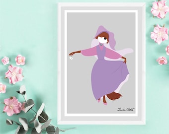 Disney's Robin Hood Maid Marian Poster/Print - minimalist robin hood maid marian love steal rich poor fox bow and arrow poster art decor