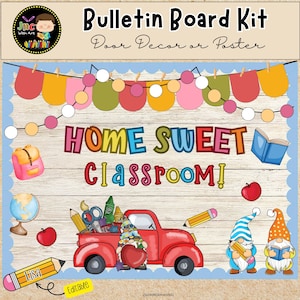 Welcome Back to School Bulletin Board for School, Door Decoration, Fall Display Kit , Editable