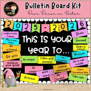 Back to School Bulletin Board Kit | Door Decor | Beginning of the Year | Editable
