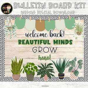 Plant-Themed Classroom Bulletin Board Kit, Back to School Growth Mindset Posters