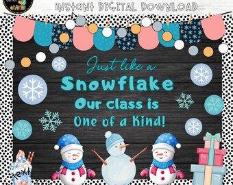 72 Stück Winter Schneeflocken-Pinnwand Ausschnitte – Mit Schneemann, Pinguin & Motivierenden Sprüchen, 15x15 Cm, Für Klassenzimmer & Home-Deko