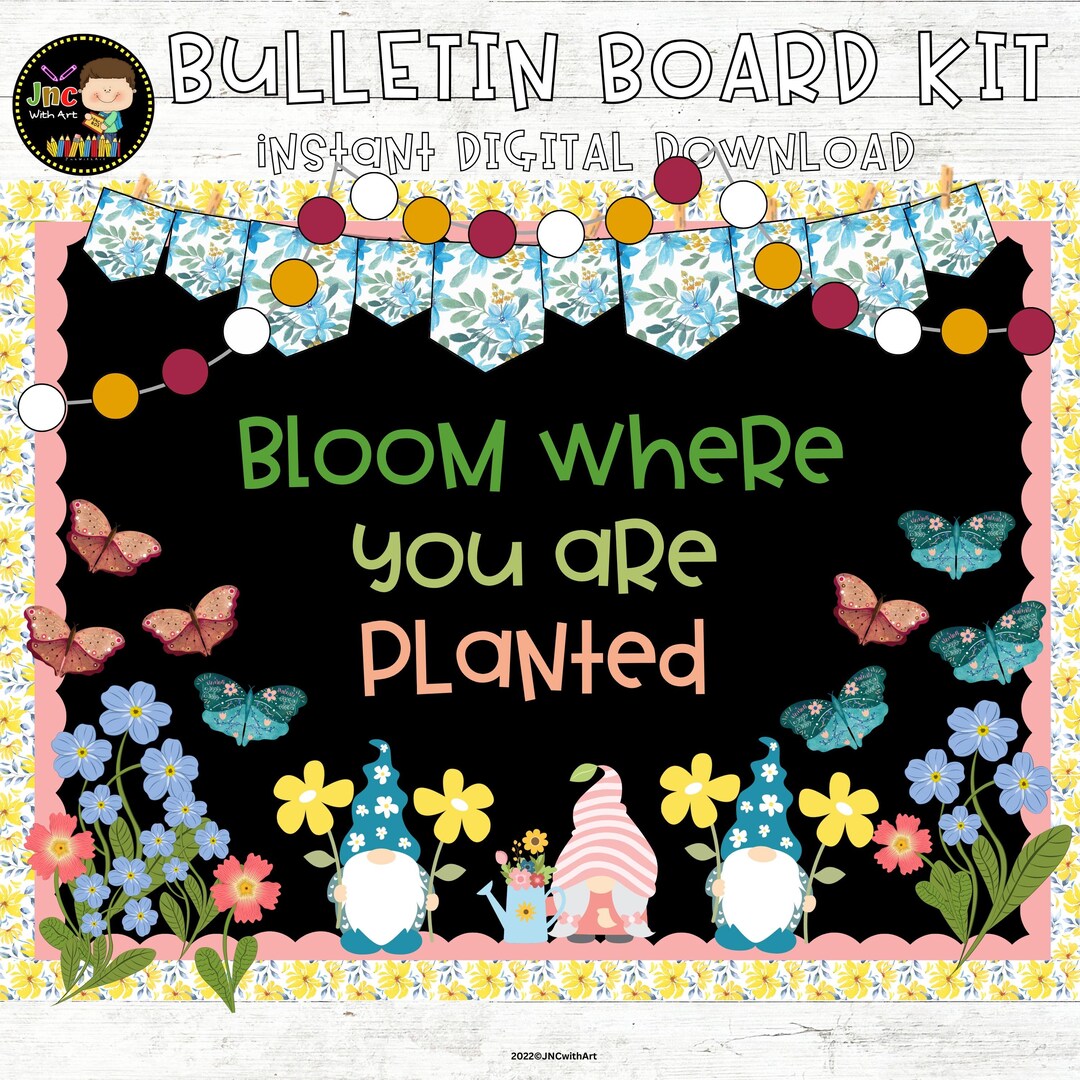 Spring Bulletin Board Kit Classroom Door Decor Editable - Etsy