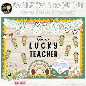 Leprechaun St Patricks Day Bulletin Board Kit: Classroom Decor (Digital Download)