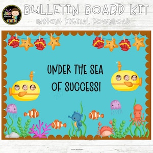 Under the Sea Bulletin Board Kit | Ocean Theme Classroom Door Decor | Editable