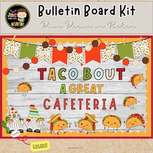 TACO &#39;bout a great staff Bulletin Board Ideas Door decoration Kit Editable