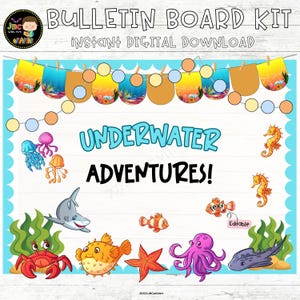 Under the Sea Bulletin Board Kit | Summer Classroom Decor | Editable Ocean Theme