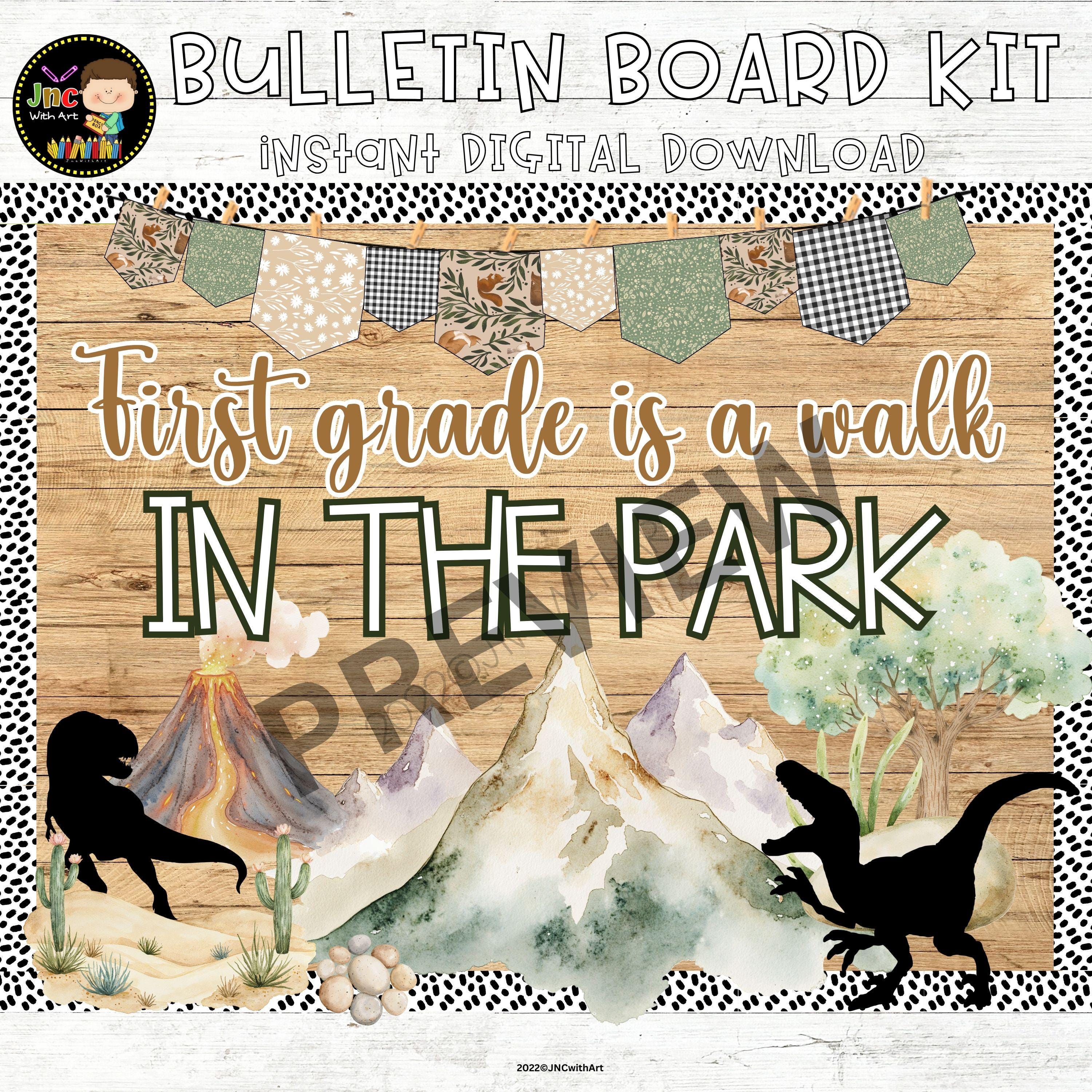 Dinosaur Classroom Bulletin Board Kit: Adventure Decor (digital ...