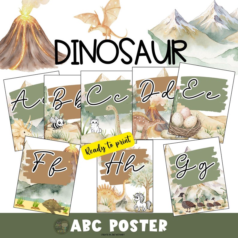 Dinosaur Themed Classroom Decor Bundle, Back to School Bulletin Board ...