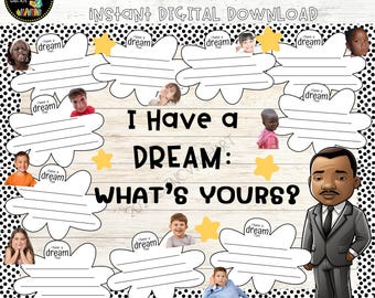 Conjunto de quadro de avisos de Martin Luther King Jr.: atividade editável (download digital)