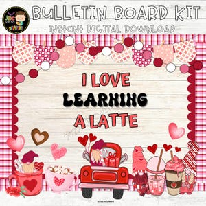 Lernen Sie einen Latte Bulletin Board Kit LKW Valentinstag Tür Dekor Bearbeitbar