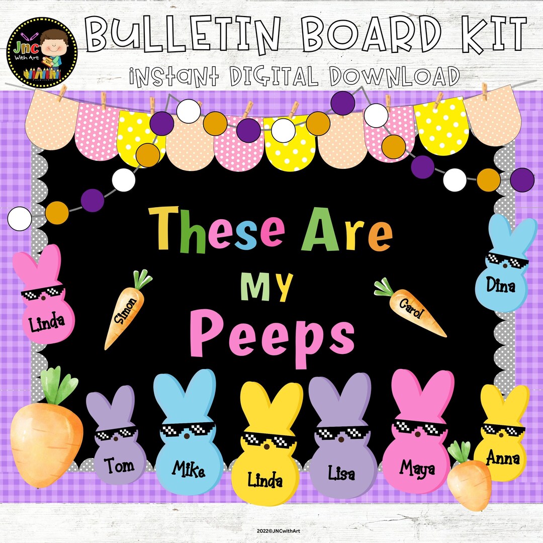 These Are My Peeps イースター掲示板キット 春のドアデコレーション