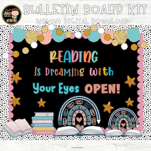 Reading Is Dreaming | Library Bulletin Board Ideas | Door Decoration | Editable