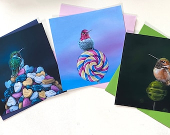 Sweet talkers - Hummingbird postcards set (set of 3)