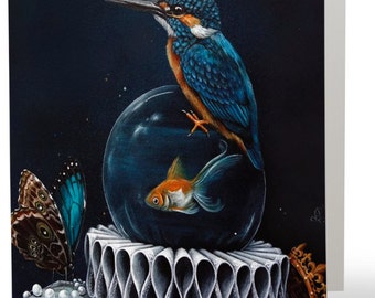Royal Intentions - Kingfisher postcard