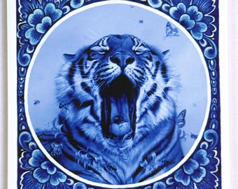 Delft Blue Art Tile "Sweet revelations"