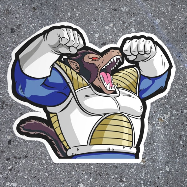 Great Ape Vegeta- Dragon Ball Z PREMIUM WEATHERPROOF Peeker Sticker