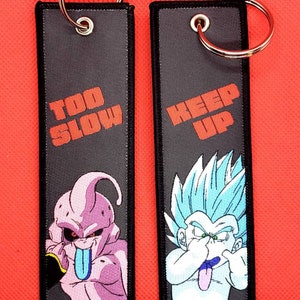 Anime Buu Kamikaze Ghost Woven Jet Tag-sleutelhanger