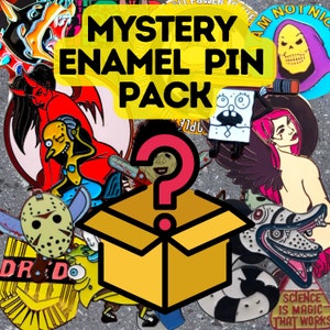 Mystery Enamel Pin Bundle, Roulette Enamel Pin Bundle, Random Pin Bag, Surprise Pin Bundle