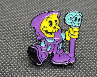 Skeletor Old School Style Cartoon Enamel Pin