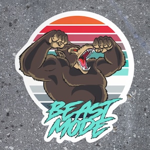 Adesivo Beast Mode Great Ape PREMIUM À PROVA DE INTEMPÉRIES