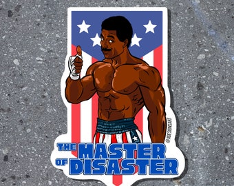 Apollo Creed Master of Disaster - Carl Weathers Premium WEATHERPROOF Sticker