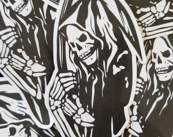 Grim Reaper Waterproof Sticker