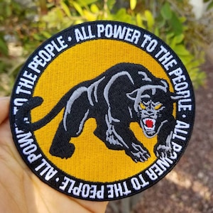 Black Power - Black Panthers Embroidered Iron-on Patch