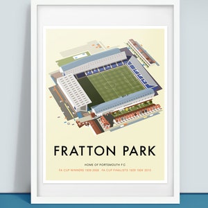 Fratton Park, Portsmouth, Football, Dave Thompson Illustration.