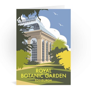 Carte de vœux du Jardin botanique royal d’Édimbourg, Impression d’art de voyage, Écosse