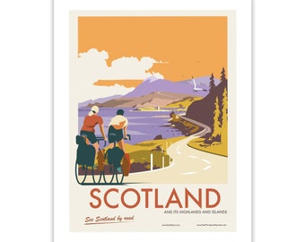 Scotland by Road, Dave Thompson Illustration, Scotland, Travel Art