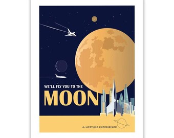 Moon, Space Travel, Dave Thompson Illustration