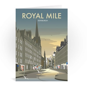Royal Mile wenskaart, Edinburgh, reizen Art Print, Schotland