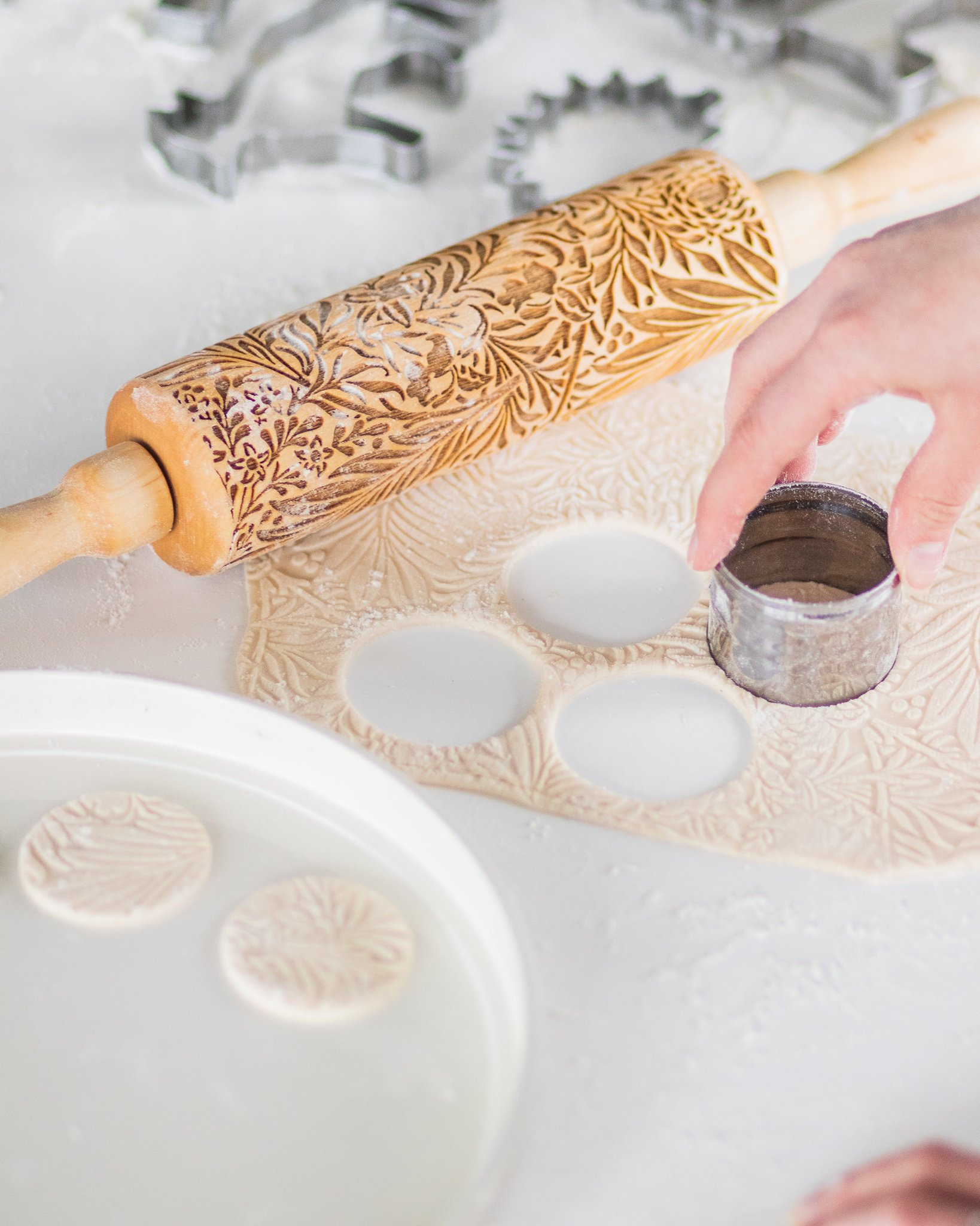 Patterned Rolling Pin Cookie Stamp Baking Gifts Polish Folk Etsy