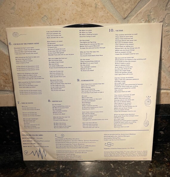 Boy George & Culture Club - Colour by Numbers - Original 1983