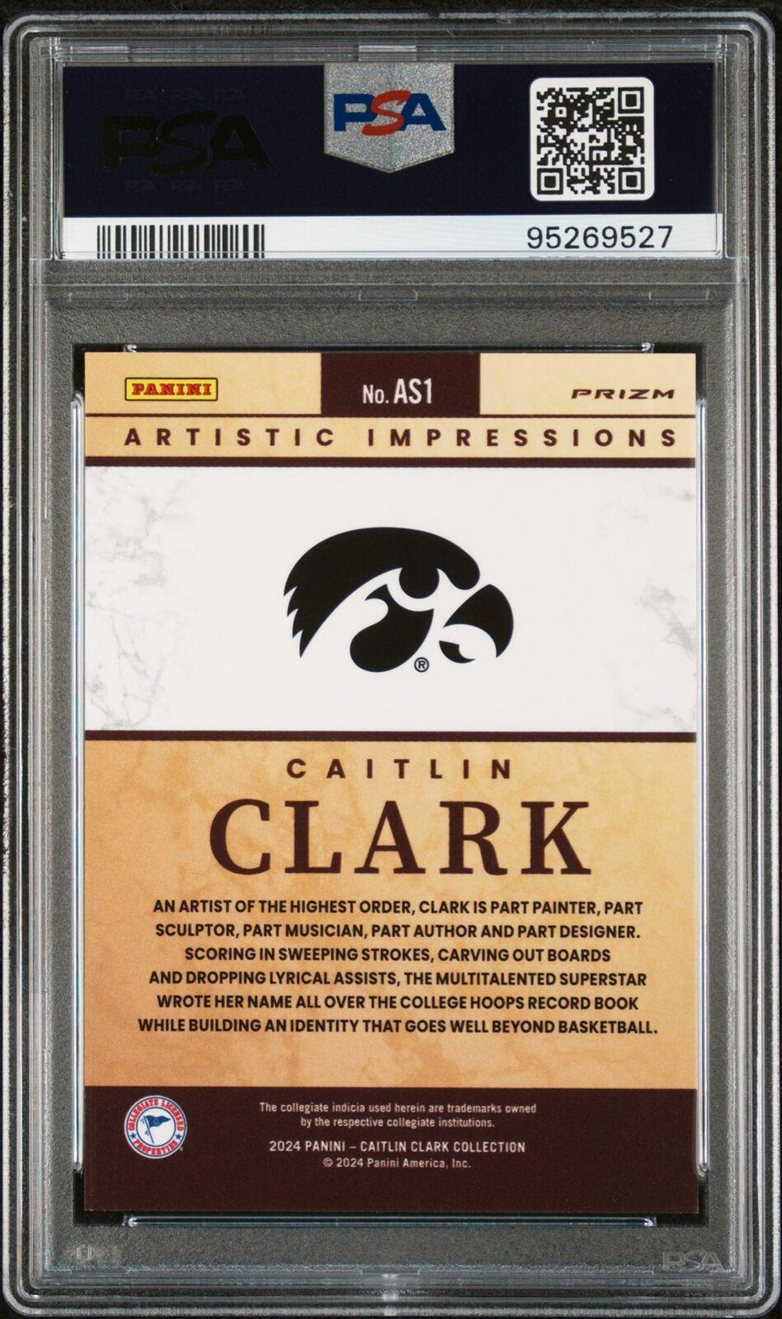 2024 Panini Caitlin Clark Collection Caitlin Clark Artistic Selection