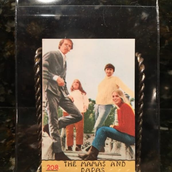 The Mamas and Papas vintage 1960's Panini card in VG condition - very rare