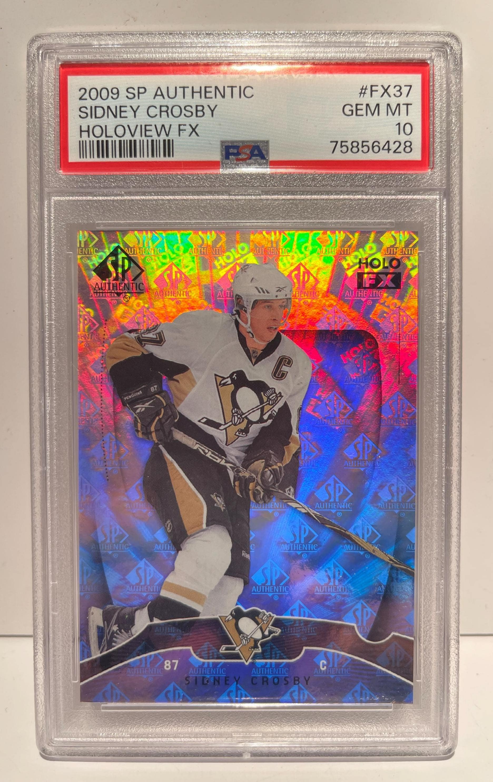 ☆Micky°ʚɞ°★様　クリスタル・ランサー　プロモ　P9 PSA7 Sidney Crosby 2009 SP Authentic Holoview F/X PSA 10 Graded Encased
