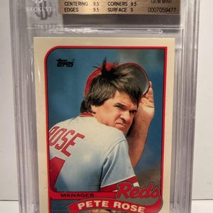Pete Rose 1989 Topps Tiffany BGS 9.5 Gem Mint - graded, authenticated, encased -  Gem Mint!