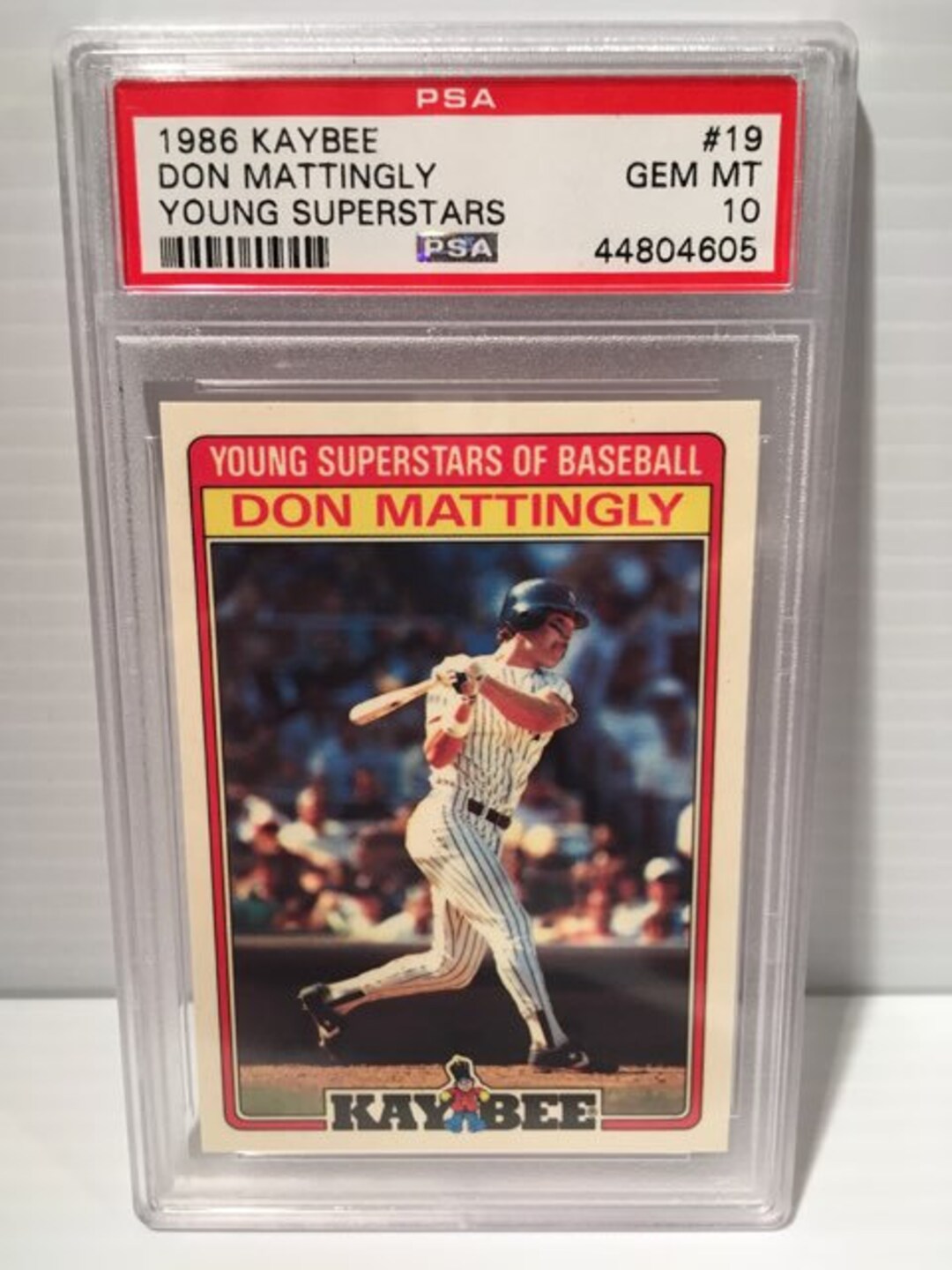 1986 Kaybee Baseball Don Mattingly PSA 10 Graded Encased Authenticated