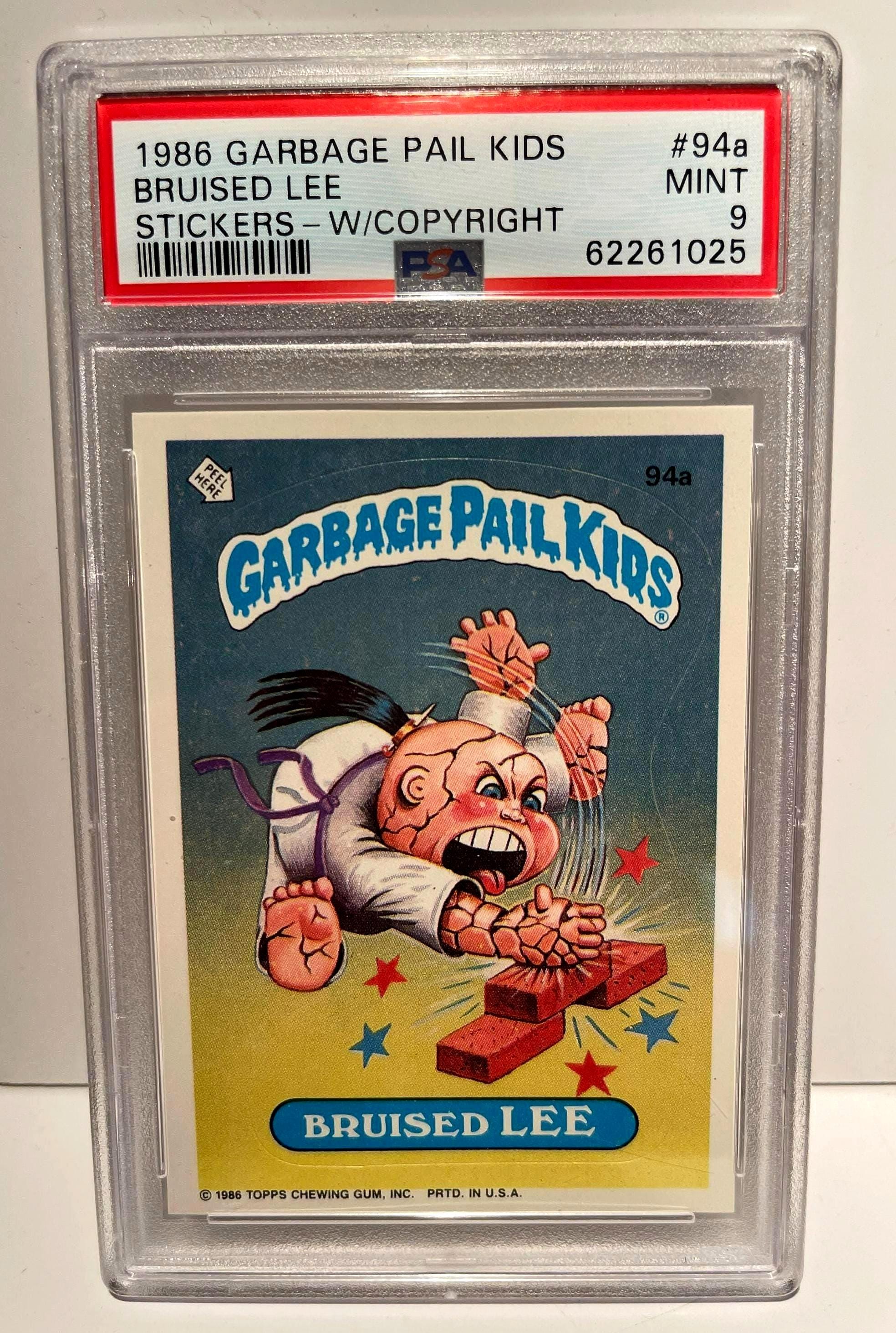 1986 Garbage Pail Kids Series 3 #94A Bruised Lee PSA 9 Rare - Etsy