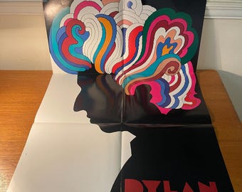 Rare - Unhung/unused Vintage 1970s Japanese Bob Dylan Poster - EX