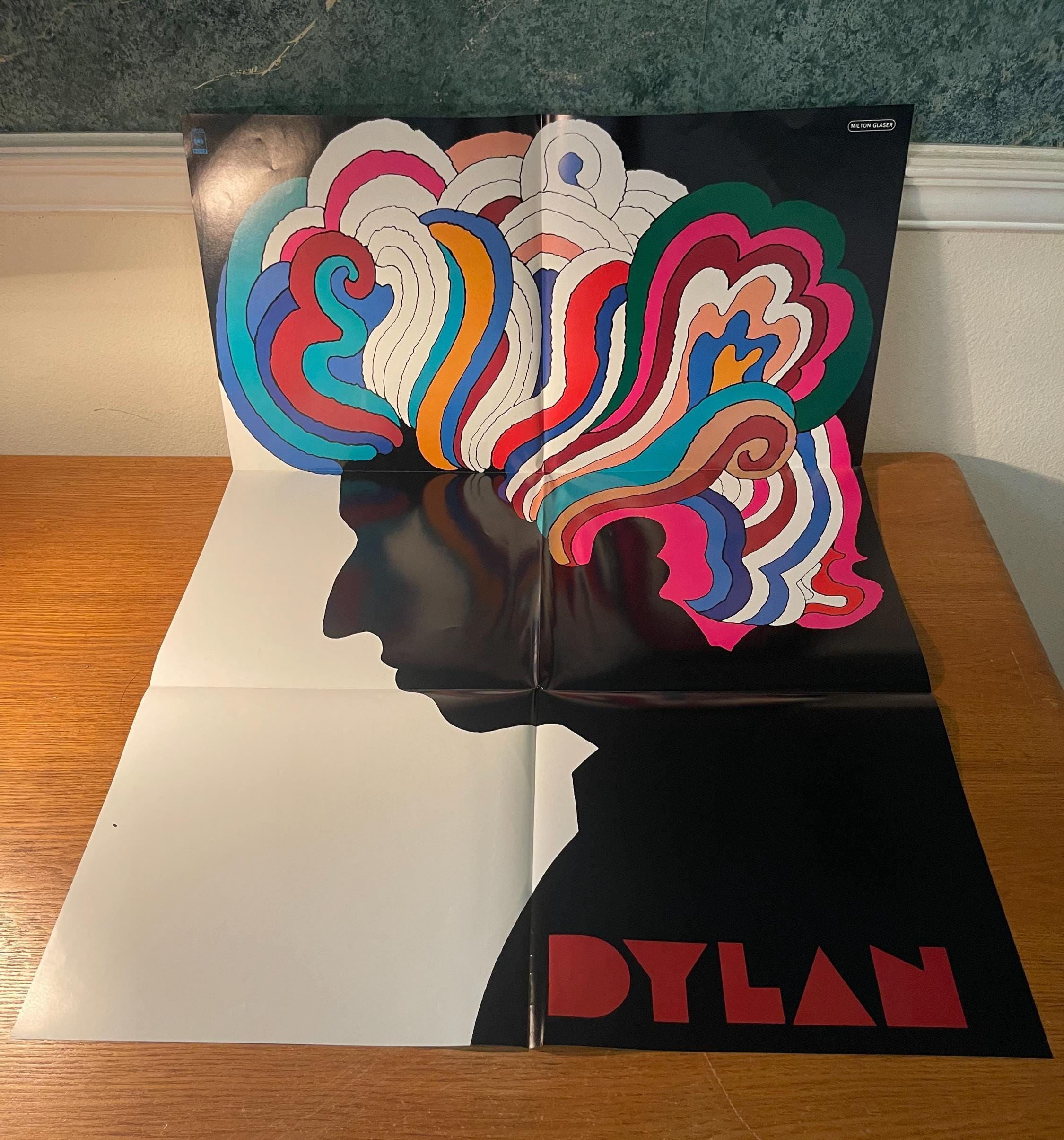 アート・デザイン・音楽 IDEA 118 1973-5, 116 1973-1, 12 Rare - Unhung/unused Vintage 1970s Japanese Bob Dylan Poster - EX