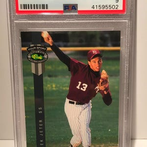 Derek Jeter 1992 Classic Four Sport Rookie Card PSA 9 Mint Encased Graded