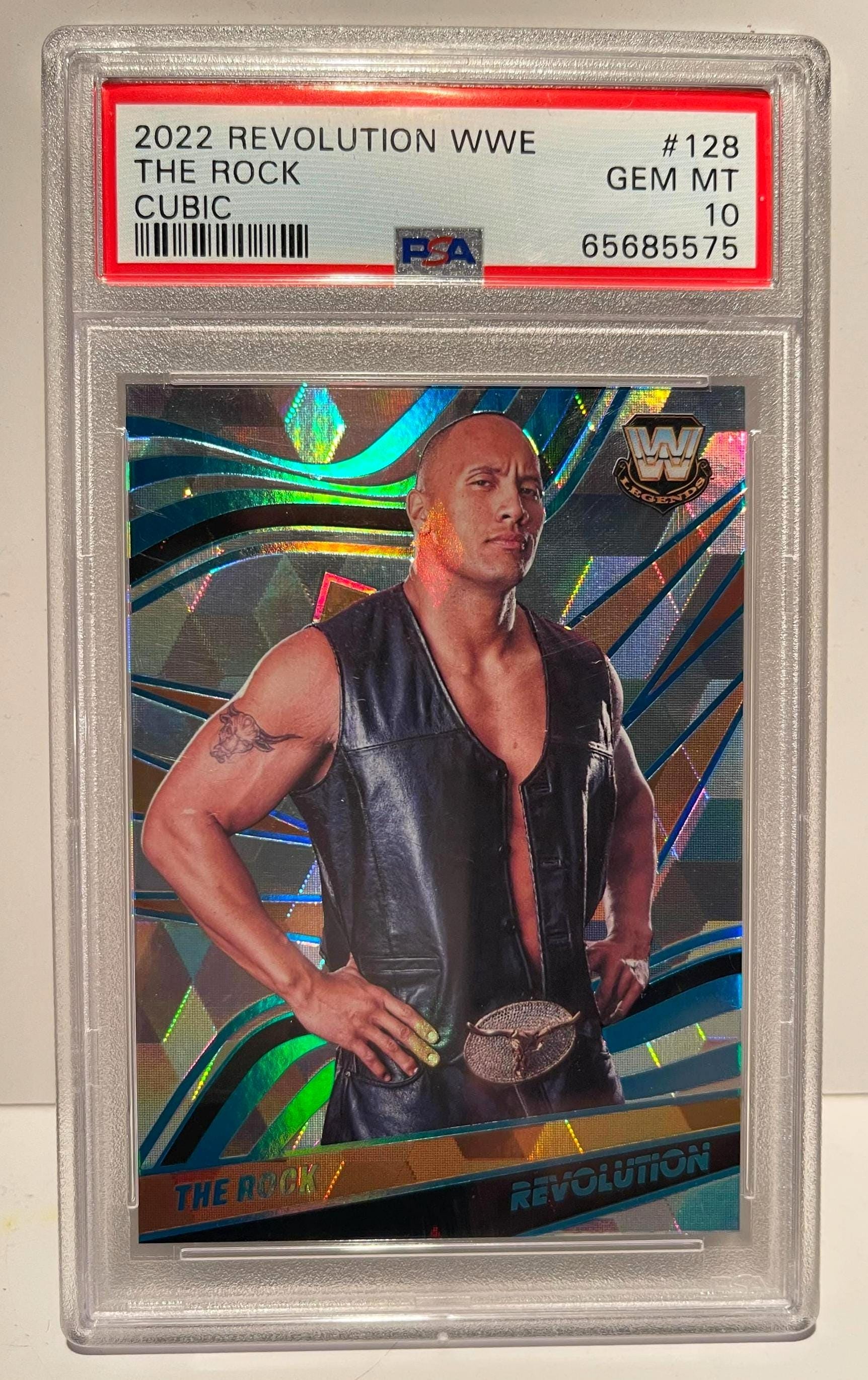2022 Panini Revolution WWE The Rock Cubic /49 #128 PSA 10 Gem Mint - Etsy  België, image size:1724x2741