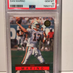 1996 Ultra Dan Marino PSA 10 - Graded Encased Authenticated - Rare Dolphins Legend