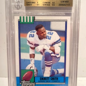 1990 Topps Traded Emmitt Smith Rookie RC #27T Cowboys BGS 9.5