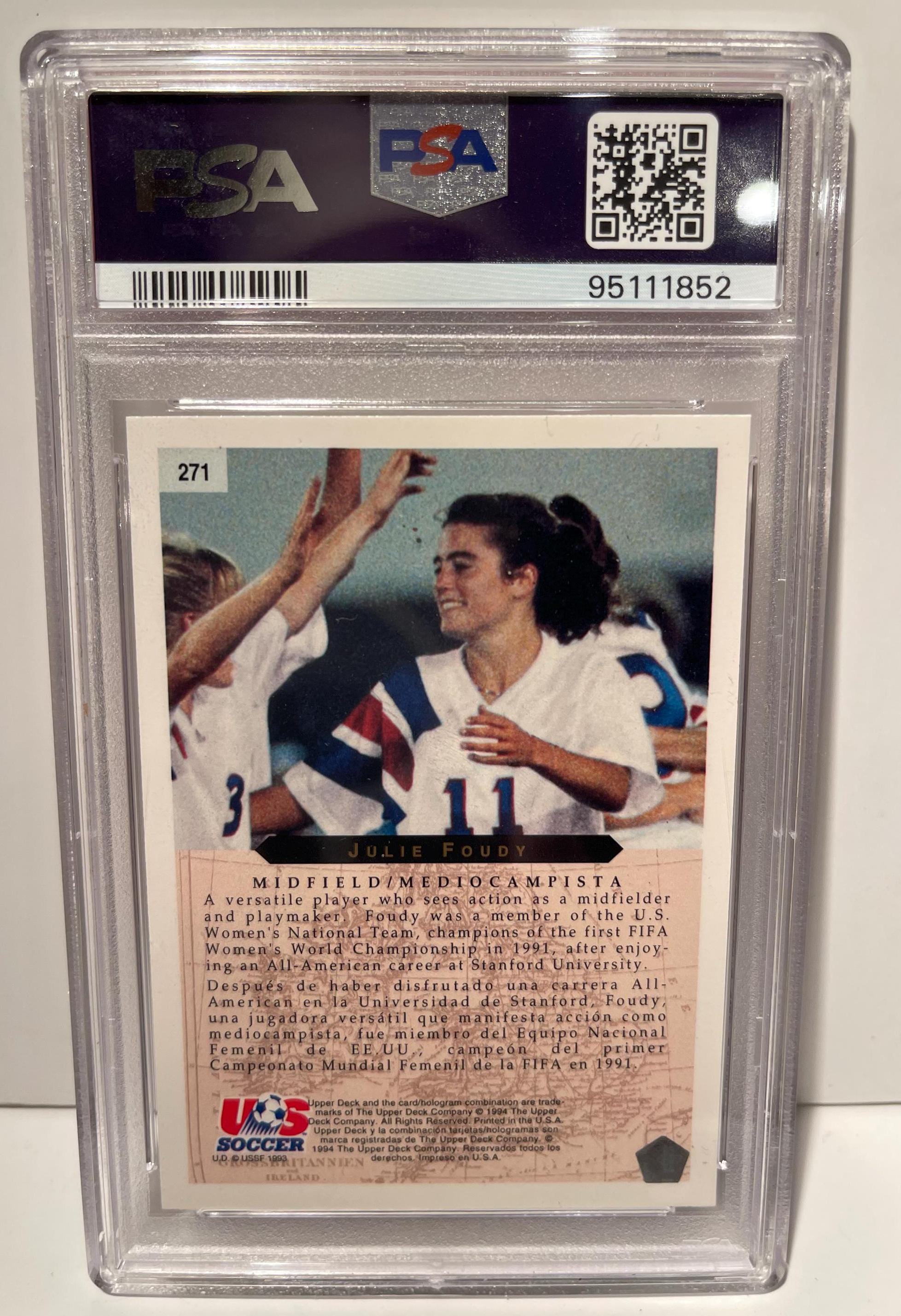 1994 Upper Deck World Cup Soccer Julie Foudy #271 English Spanish