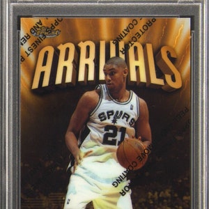 1997 Finest #325 Tim Duncan W/Coating PSA 10 Gem Mint - Rookie Card RC Graded Encased