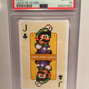 2015 Nintendo Game Stages "Luigi" PSA 10 Jack of Clubs - Graded Encased